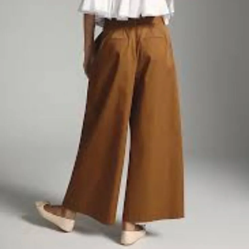 Anthropologie Brown Wide Leg Pants - Picture 4 of 12